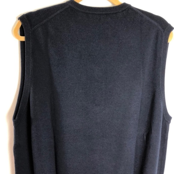 Peter Millar Sweater Vest Silk/Cotton Blend Navy L - Picture 6 of 6